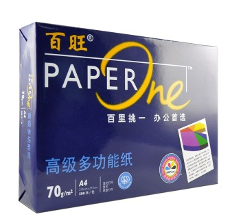 百旺（PaperOne） 蓝百旺 70g A4 高级多功能复印纸 500页/包 5包/箱