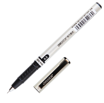 得力S31 中性笔/黑色签字笔 办公文具书写笔0.5mm