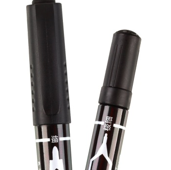 齐心（COMIX）MK804 小双头油性记号笔 12支装 黑色