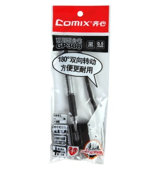 齐心（COMIX）GP308 耐用型中性台笔 0.5mm 黑色