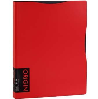 齐心（COMIX）A510 原味系列资料册/文件册/文件夹/报告夹 A4 40袋 红色