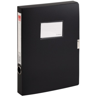 齐心（COMIX）A1248 标准型PP档案盒/资料盒 A4 35mm 黑色