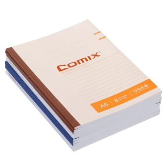 齐心（COMIX）C4505 无线装订本 A5 60页 10本装 配色