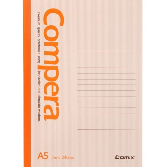 齐心(COMIX) C4503A 无线装订本 A5 40页 5本装 配色