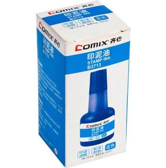 齐心(COMIX)B3713 印油印泥油（40ML） 12个装 蓝色