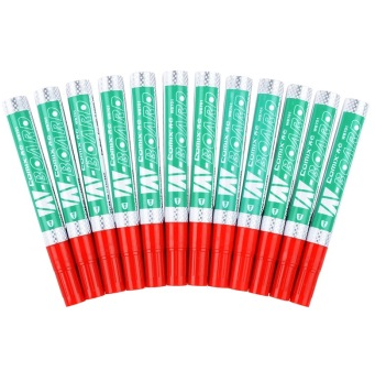 齐心（COMIX）WB701 易擦白板笔 12支装 红色
