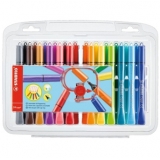 百乐（STABILO） Cappi圈圈乐水彩笔进口儿童高档涂鸦笔 24色