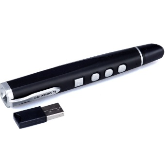 齐心（COMIX） B1053 一体式激光笔/PPT遥控教鞭 USB接收器 黑色红光