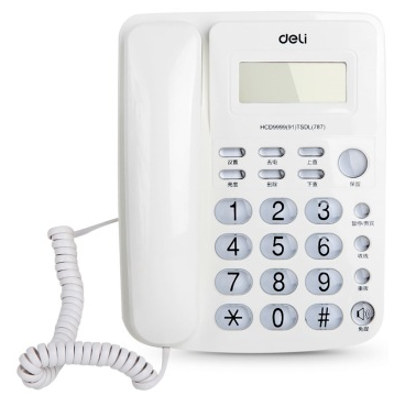 得力（deli） 787 来电显示办公家用电话机/固定电话/座机 水晶按键