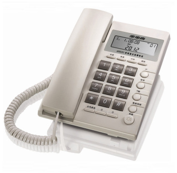 步步高HCD6082有绳电话机 座机 经典造型 家用办公 来电显示 磨砂材质精巧耐用 特价 雅白