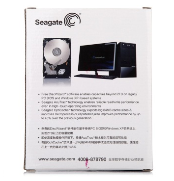 希捷（Seagate） 2TB ST2000DM001 7200转64M SATA 6Gb/秒 台式机硬盘 联强 盒装正品