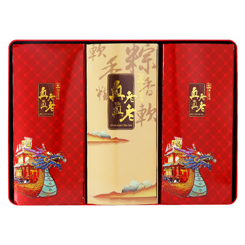 [真真老老粽子]红樽粽子(铁盒）粽子礼盒1980g