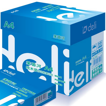 得力(deli)7401 莱茵河70克A4复印纸 5包/箱