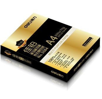 得力（deli） 3584 佳铂70gA4复印纸 500张/包 单包装