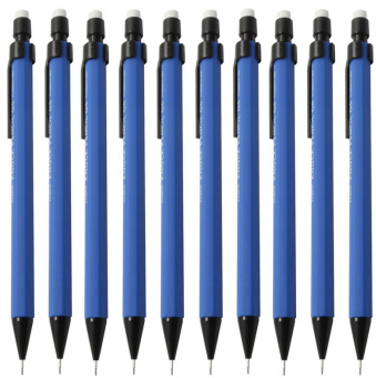 斑马 (ZEBRA) RUBBER-100 橡胶杆活动铅笔  自动铅笔 蓝色单支装