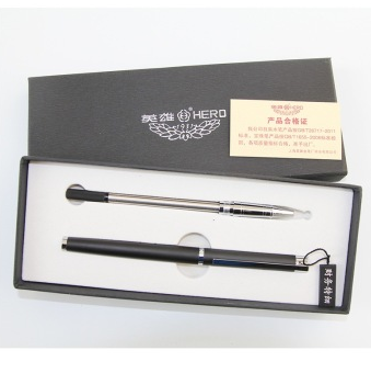 英雄（HERO） 1063特细笔二件套 （特细笔+宝珠笔头） -磨砂黑