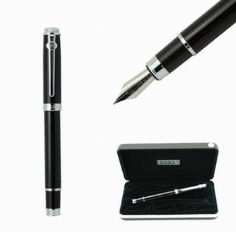 德国公爵笔DUKE116碳纤纯黑铱金笔/公爵钢笔