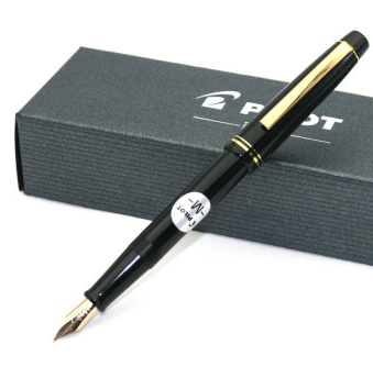 百乐(Pilot)钢笔 FP-78G-F-B 22K包金笔尖钢笔 墨水笔 F尖 黑色