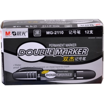 晨光（M&G） 记号笔MG2110 黑 双头