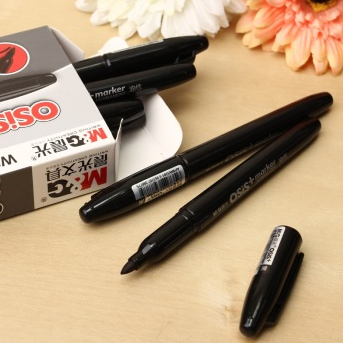 晨光（M&G）APMW3301 单头记号笔 12支/盒 黑色