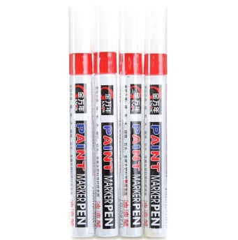 金万年(Genvana) 油漆笔 PAINT粗笔划-红色 (4支装)