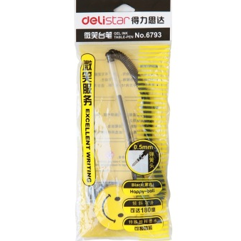 得力(deli)6793 微笑台笔/台式中性笔 进口优质油墨 单支装