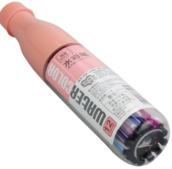 真彩（TrueColor）CWP-2600A 漂流瓶可水洗水彩笔12色 粉瓶装