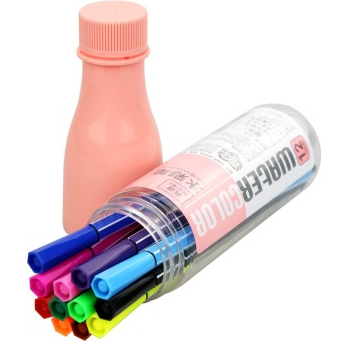 真彩（TrueColor）CWP-2600A 漂流瓶可水洗水彩笔12色 粉瓶装