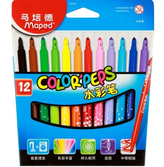 马培德（Maped） 845020 盒装水彩笔 12色