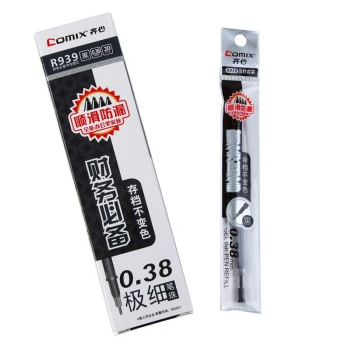 齐心(COMIX) R939 财务存档专用笔芯 0.38mm 20支装 黑色