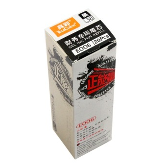 真彩（TrueColor） E006 正能量财务中性笔芯 黑色 0.38mm 全针管 20支/盒