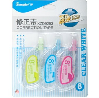 广博（GuangBo） XZD9293 超强遮盖修正带5mm*8m 3只装