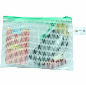 齐心(Comix)A1157 A5.5，网格拉链袋 148*210MM
