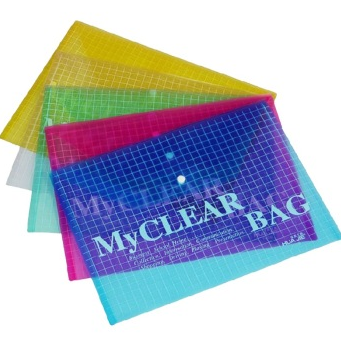 华杰（HUA JIE） H209A 钮扣梯形盖文件袋（14C） 12个/包