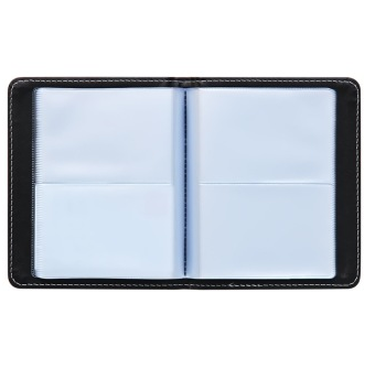 得力(deli)5790 硬皮摊开式名片册(容量72张) 