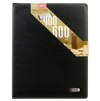 得力(deli)5794 商务硬皮名片册(容量600张) 1本装 