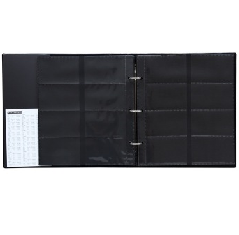 得力(deli)5797 活页名片册(容量480张) 黑色 1本装