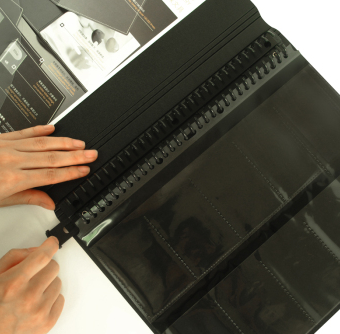 树德（shuter）U2300W UT精英名片本 A4活页名片夹 大容量拍立得相册 浅蓝色