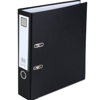 齐心（COMIX） A7076 加厚型欧式快劳夹/文件夹 A4 3寸 黑色 6个装