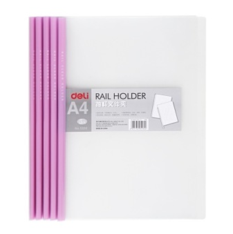 得力(deli)5530 A4抽杆文件夹报告夹 混色 5个/袋