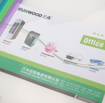 三木（SUNWOOD)RB3302抽杆报告夹/旋转文件夹5mmA4---透明蓝,粉,绿,紫,黄(杆)（10个装）