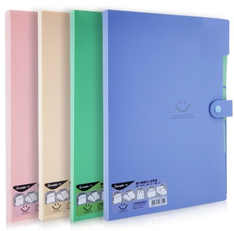 广博（GuangBo） A9038 爱の微笑5入文件夹文件袋票据收纳袋