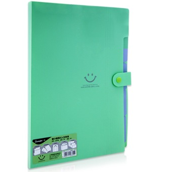 广博（GuangBo） A9038 爱の微笑5入文件夹文件袋票据收纳袋