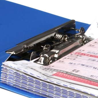 金得利 KF122 A5财务票据夹收银夹 蓝色5个装