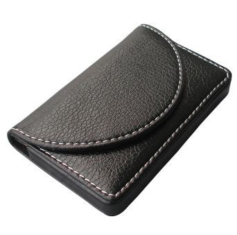 利蓝（leadland）便携名片夹 名片盒男士 办公文具 商务礼品 (黑色荔纹1196)