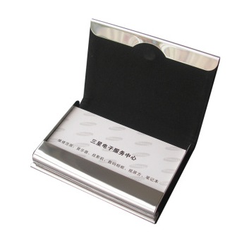 利蓝(leadland)便携名片夹 名片盒 PU皮革办公用品文具礼品 (黑色荔纹1192)