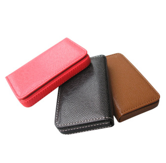 利蓝（leadland）商务名片盒/便携名片包 名片册 名片夹 (咖啡色荔纹1195)