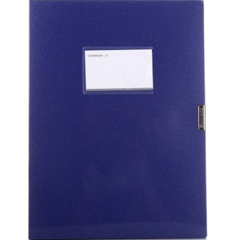 三木（SUNWOOD)FB4001炫色系列档案盒A4.2寸/资料盒--蓝色