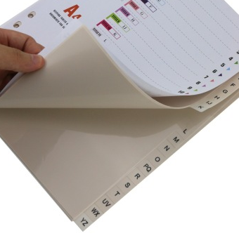 华杰（HUA JIE） HJ-21 21页PP分类纸(PP材质) 灰色