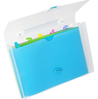 齐心（COMIX） A551 手提式风琴包/资料包/文件包 11格 A4 配色